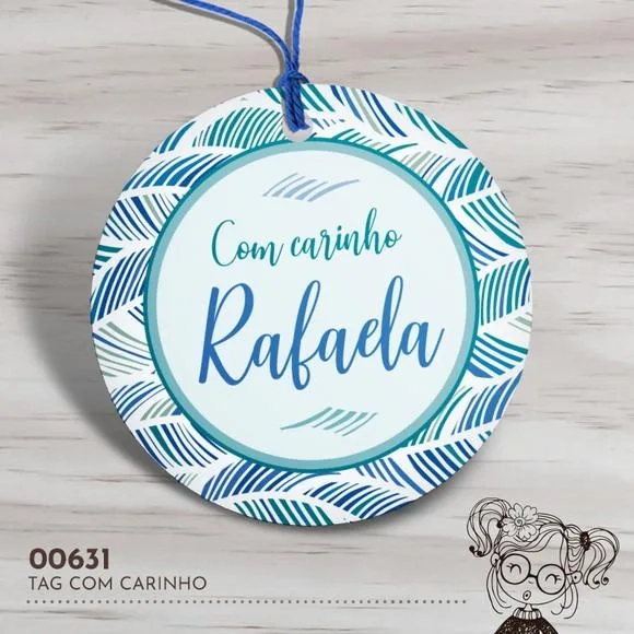 Tag Redonda com Carinho - 00631