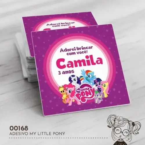 Adesivo Quadrado My Little Pony - 00168