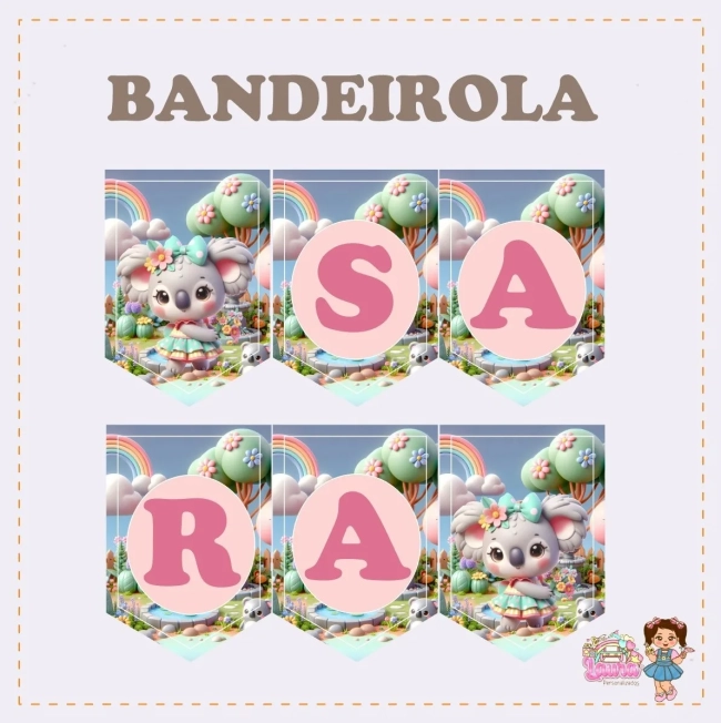Kit Festa Só Um Bolinho JARDIM DAS COALAS - Decoração de Festa