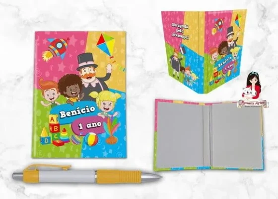 Bloquinho Personalizado com Caneta Mundo Bita