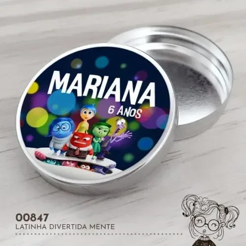 Latinha Adesivada Divertida Mente - 00847
