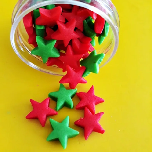 50 Mini Estrelas de açúcar para decorar doces e chocolates
