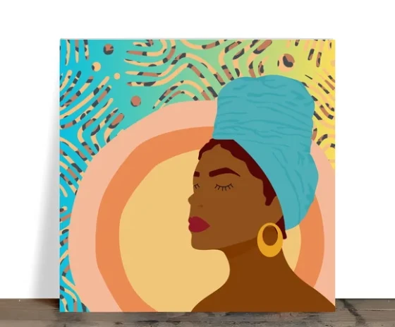 Azulejo Decorativo Afro 15x15 cm com Suporte