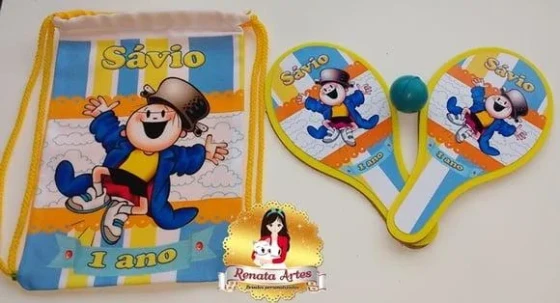 Mochila Ping Pong Tema Menino Maluquinho