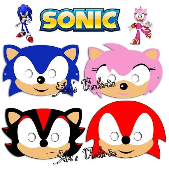 Máscara Turma do Sonic