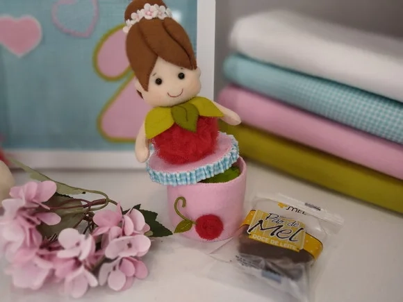 Lembrança Tema Cerejinha - Pote de Doces ou Porta Joias
