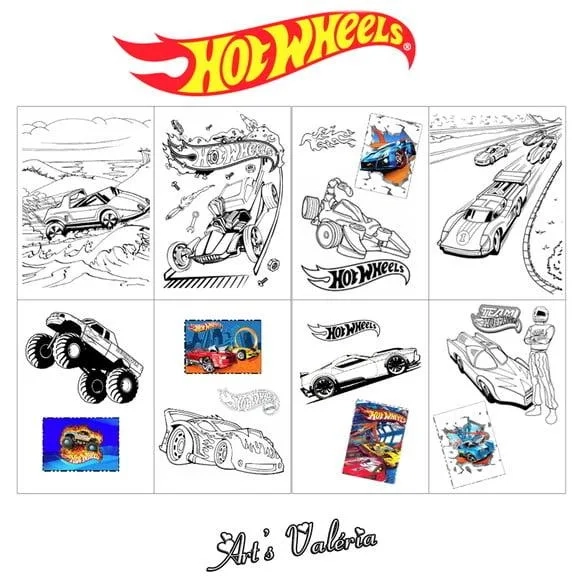Álbum de Figurinhas Hot Wheels - 10x15cm