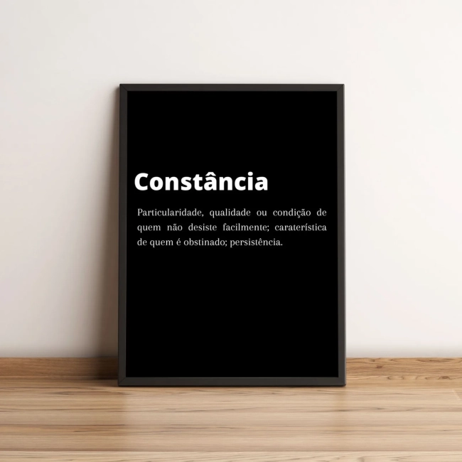 Quadro Significado De Constância 162