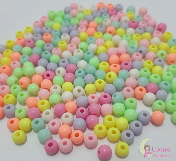 Bolinha Acrílica Colorida 6mm Pacote com 23 Gramas