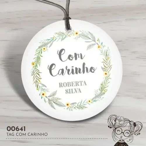 Tag Redonda com Carinho - 00641