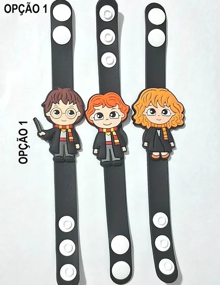 Pulseira Harry Potter Emborrachado 19cm Pacotes com 3 Peças