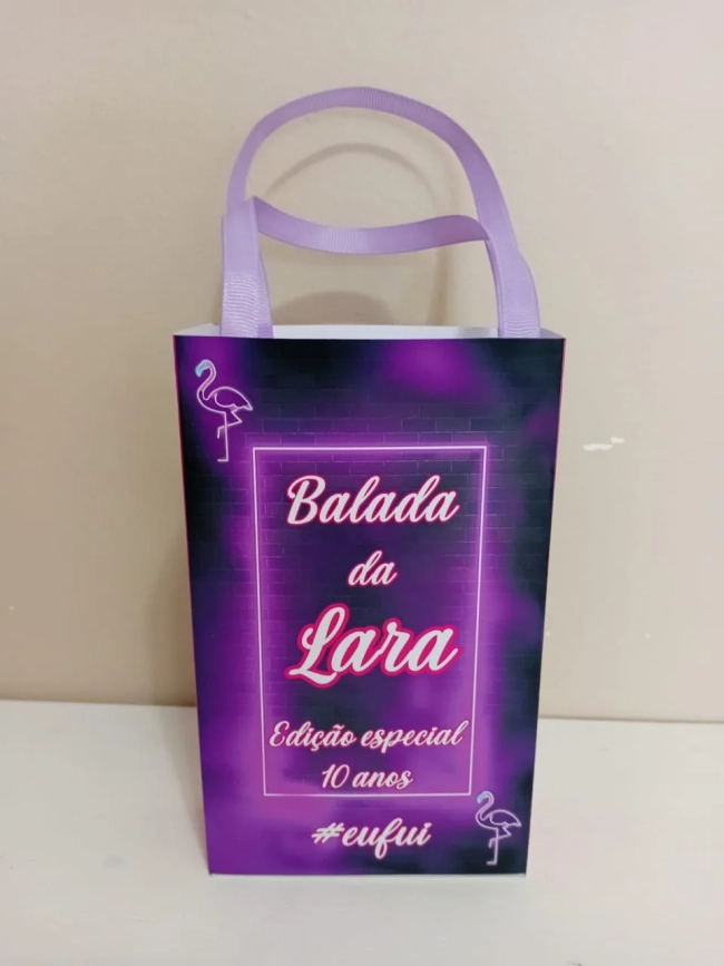 Sacolinhas Personalizadas Neon para Lembrancinhas