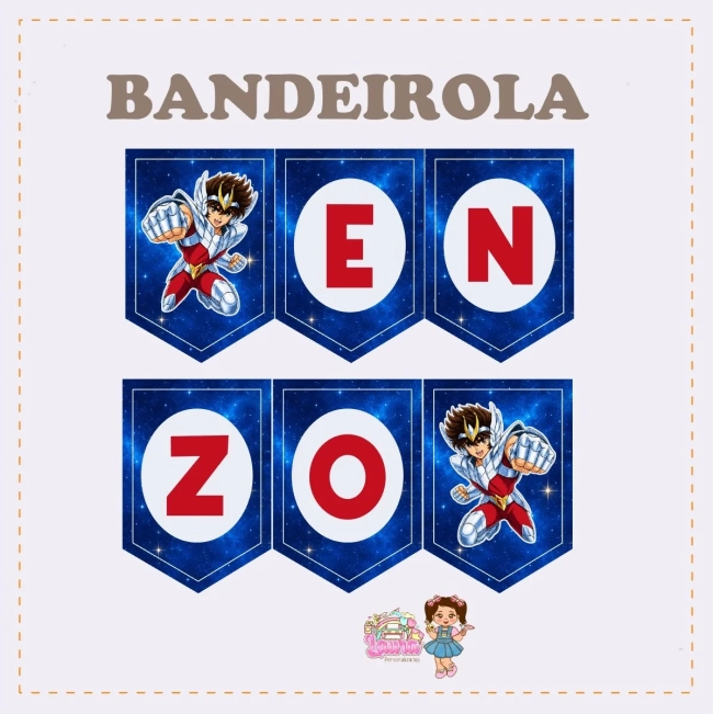 Kit Festa Só Um Bolinho SEIYA DE PÉGASO - Decoração de Festa