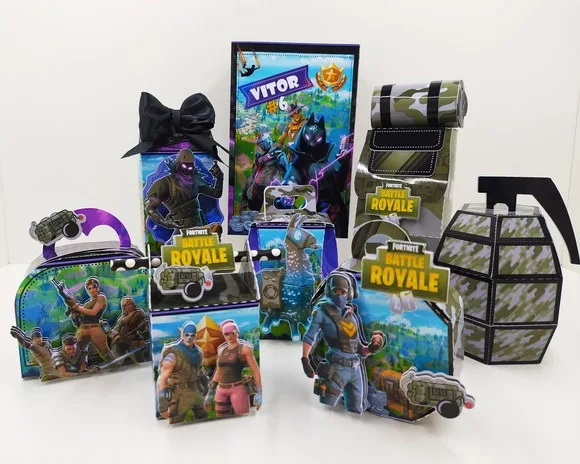 Kit 60 Lembrancinhas Fortnite