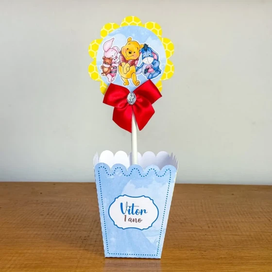 PEGUE E MONTE - Centro de Mesa URSINHO POOH - Decoração de Festa | Lembrancinhas | Aniversário | Personalizados