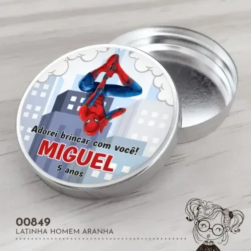 Latinha Adesivada Homem Aranha - 00849
