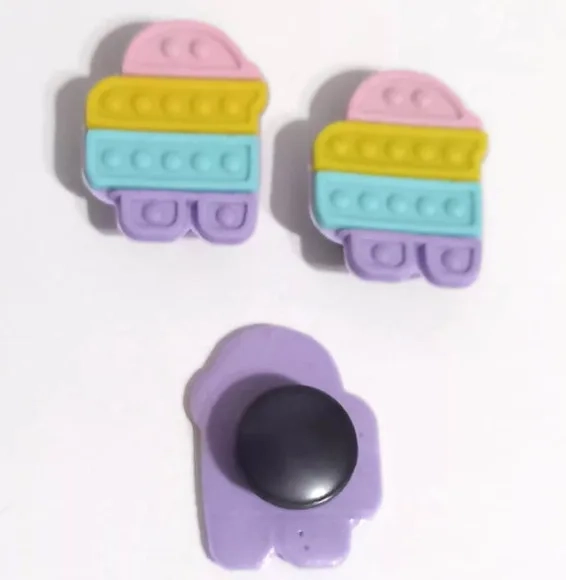 Pins para Crocs Pop It - 6 Unidades