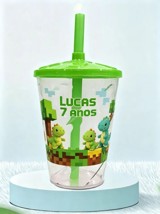 Copo Twister Personalizado Dinossauro Baby