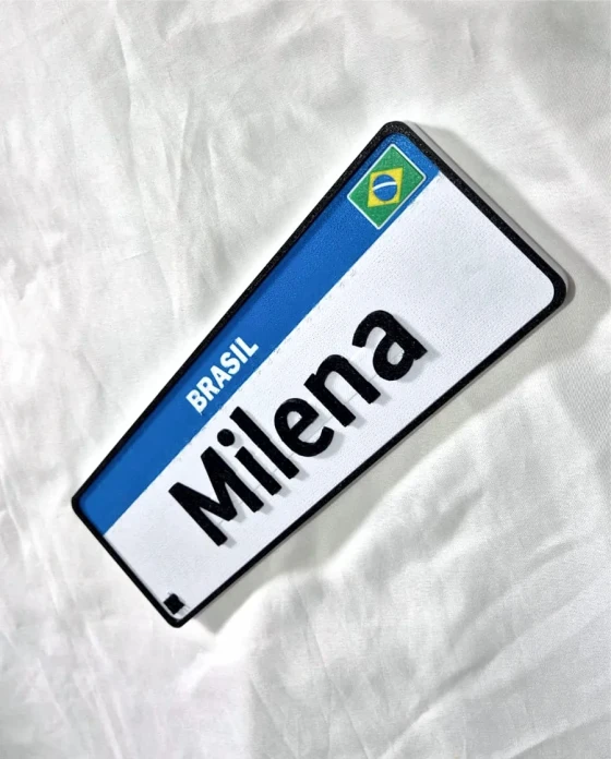 Placa Mercosul Decorativa Personalizada (impressão 3d)