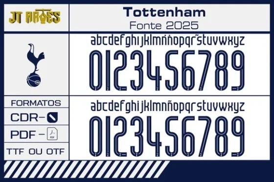 Fonte Tottenham 2025 R$12,00