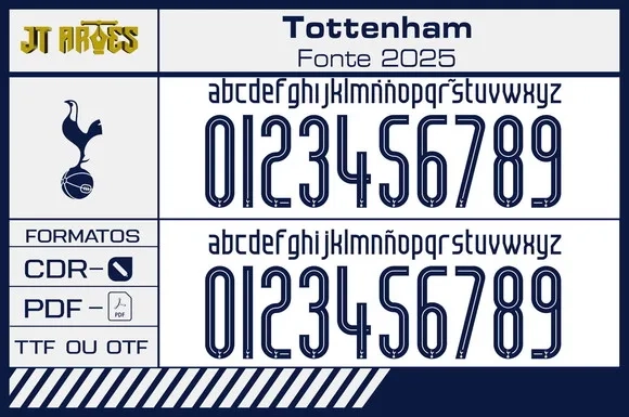 Fonte Tottenham 2025 R$12,00