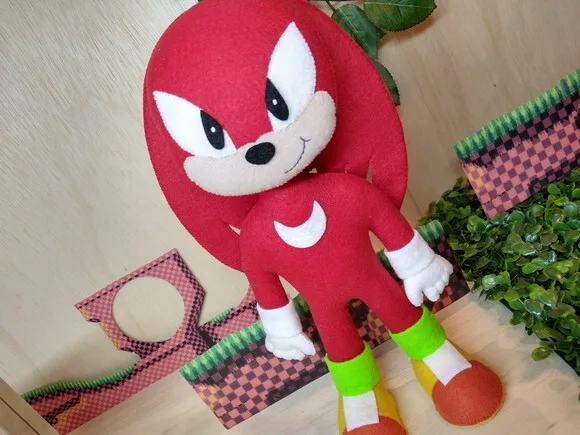 Knuckles em feltro - Sonic
