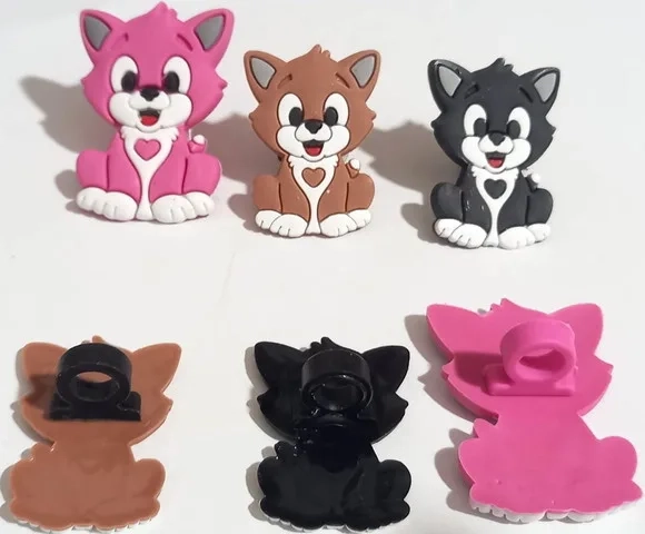 Ponteira P/lápis Gatinhos Variados- 6 Unidades