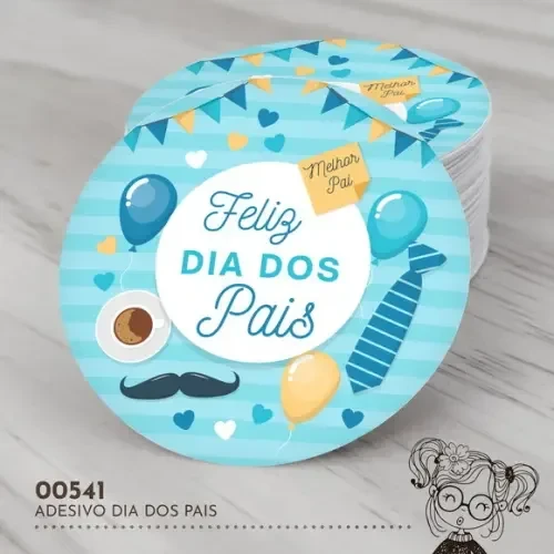 Adesivo Redondo Dia dos Pais - 00541