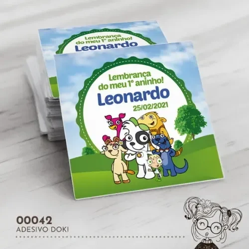 Adesivo Quadrado Doki - 00042