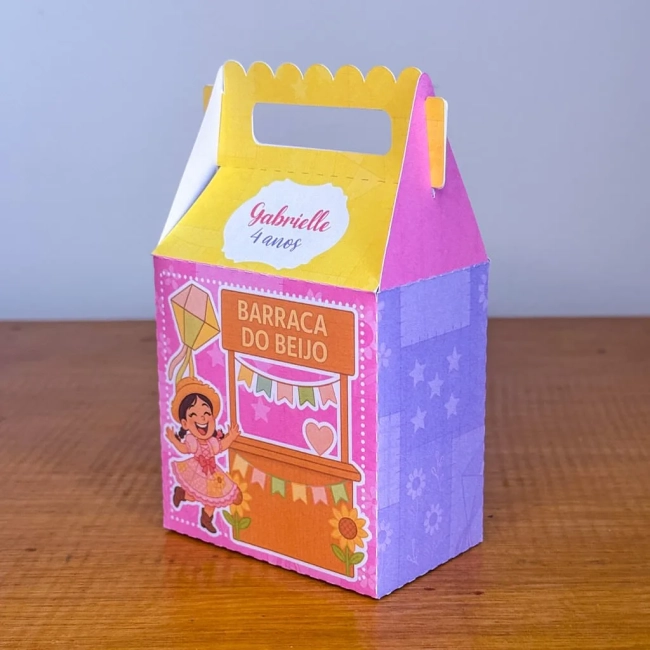 PEGUE E MONTE - Kit Festa FESTA JUNINA ROSA - Decoração de Festa | Lembrancinhas | Aniversário | Personalizados
