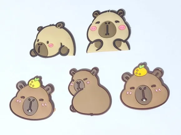 Aplique Capivara Emborrachado 4cm Pacote com 5 Unidades