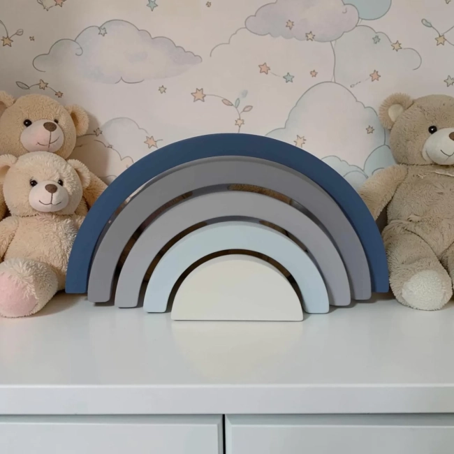 Arco iris de mdf decorativo/ Enfeite de festa, decoração pra quarto de bebe.
