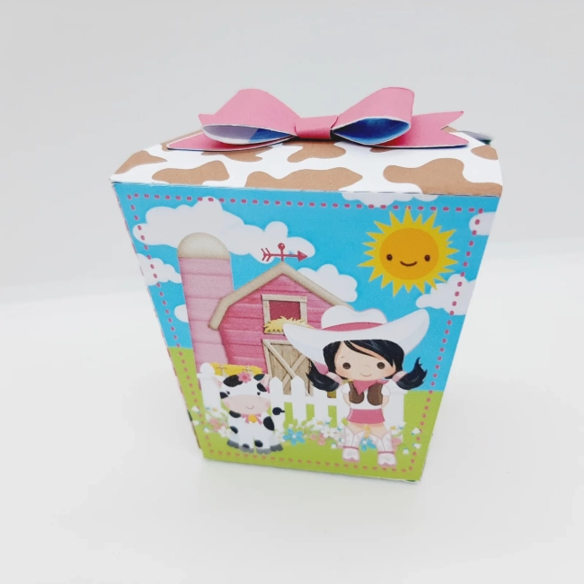 PEGUE E MONTE - Kit Festa POOL FAZENDINHA MENINA - Decoração de Festa - Caixinhas Personalizadas