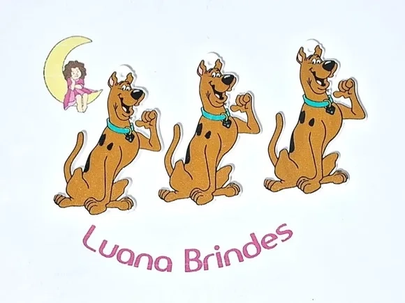 Pingente Scooby-doo Acrílico Pacote com 6 Unidades