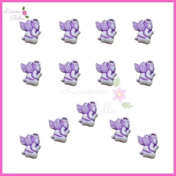 Pingente Anjinho Roxo - Pct C/ 30 Unidades