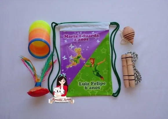 Mochila Boa Infância Tema Peter Pan e Sininho