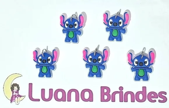 Pingente Mini Stitch 2cm Emborrachado 6 Unidades