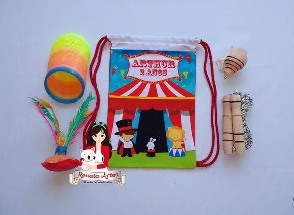 Mochila Boa Infância Tema Circo 4