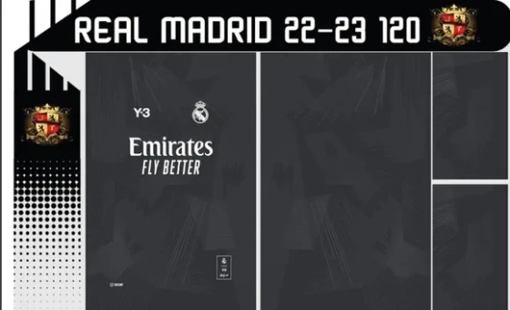 Vetor Da Camisa Real Madrid 22-23 120 Aniversario