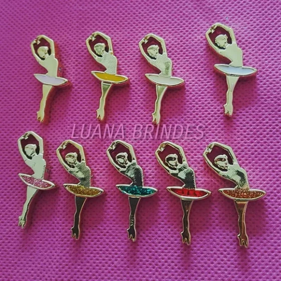 Aplique Bailarinas ABS variadas - pct com 10 unidades