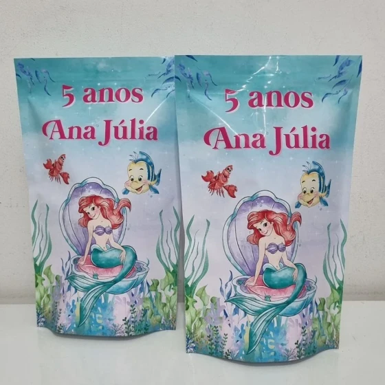 Saco Zip Lock 16x26 Lembrancinha Ariel