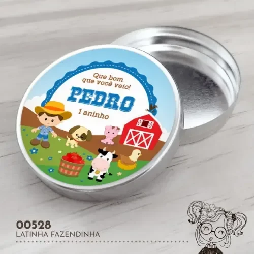 Latinha Adesivada Fazendinha - 00528