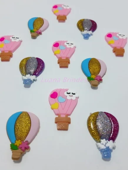 Aplique de Balão emborrachado - pct com 10 unidades