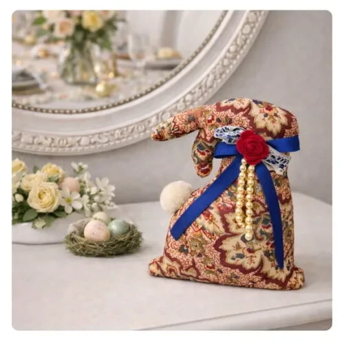 Coelho Decorativo de Páscoa em Tecido ? 16 cm