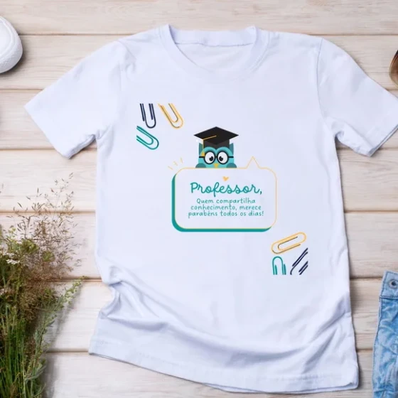 Camiseta Professor Sua Dedicação Faz Meu Futuro Melhor