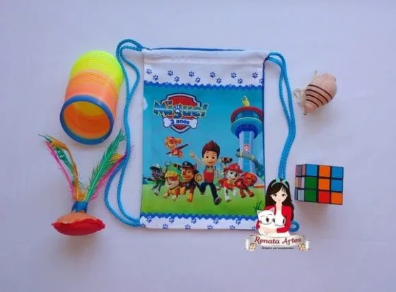 Mochila Brinquedos Retrô Tema Patrulha Canina