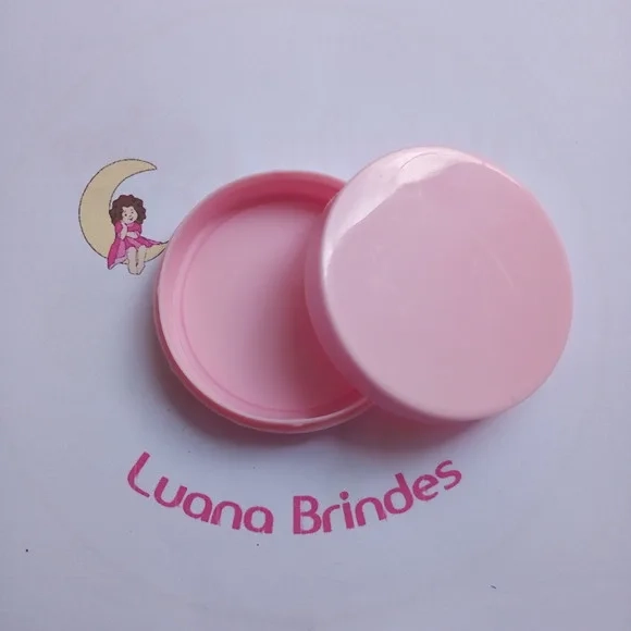 Latinha Rosa de Plástico 5,5cm Pacote com 12 Unidades