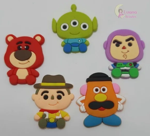 Apliques Toy Story de Borracha - Pct C/10 Unidades