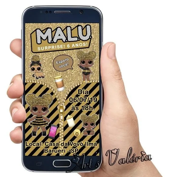 Convite Digital LOL Surprise Queen Bee para WhatsApp