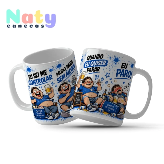 Caneca Meme É Fase! Eu Sei Me Controlar Quando Eu Quiser parar Eu Paro Bebidas